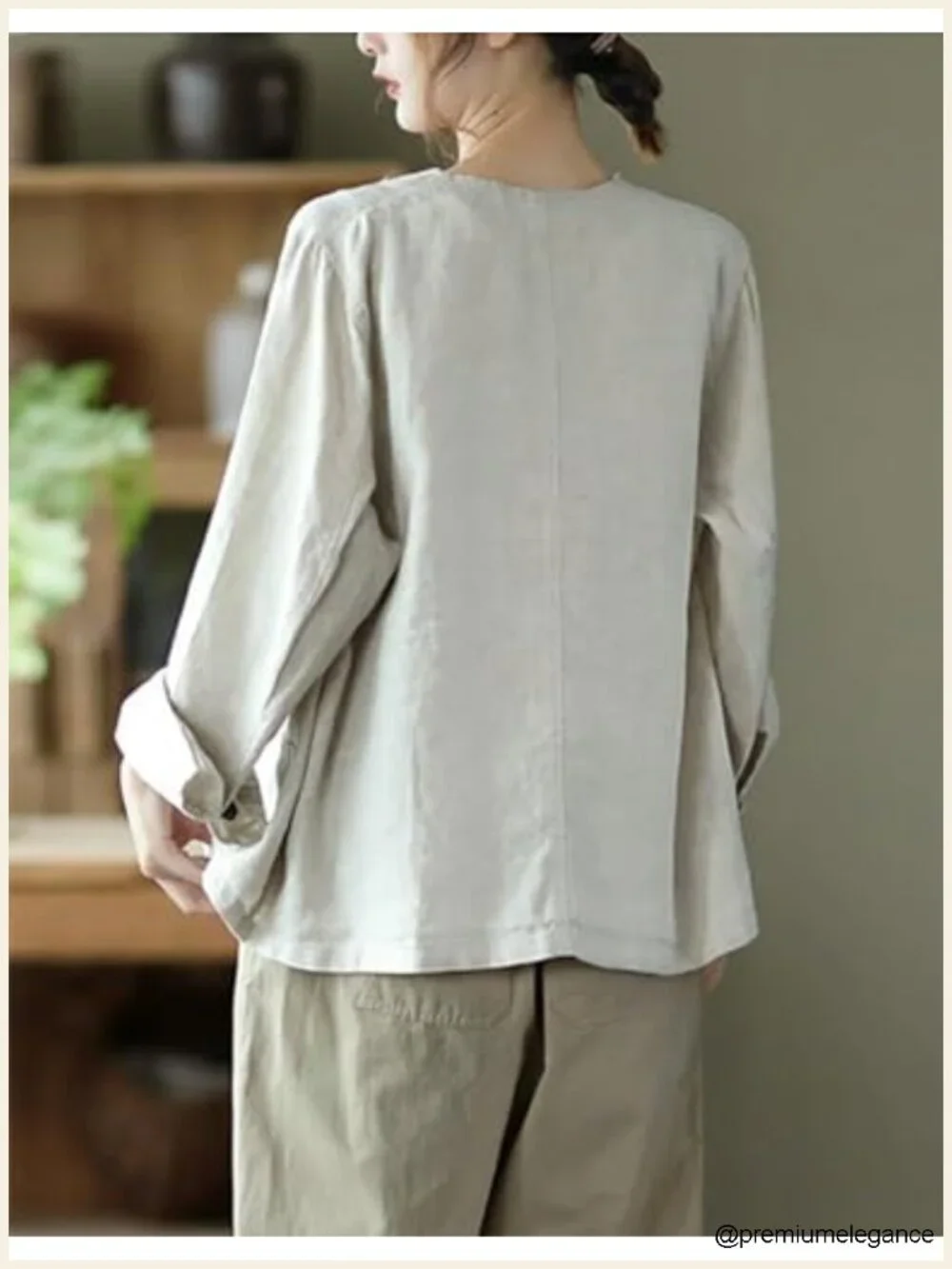 Women's Cotton Linen Oversized Blazer Casual Long Sleeve Lightweight Spring